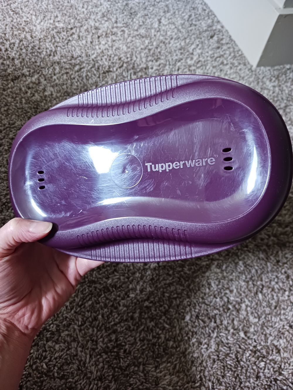 Tupperware Purple Microwave Steamable Container